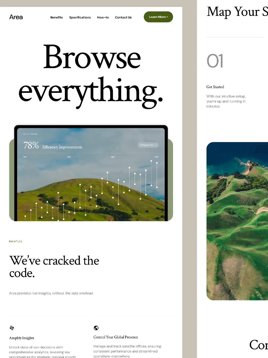 Digital interface and web design work